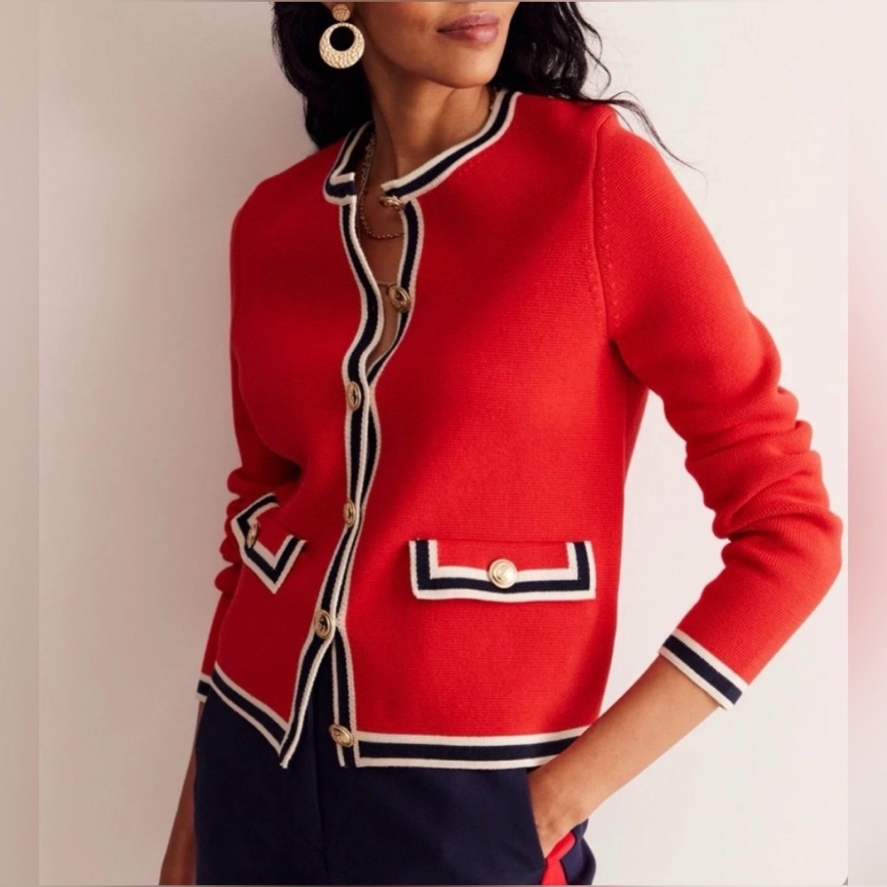 Boden - Red Knit with Gold Button Detail - Size US6 (NWT)